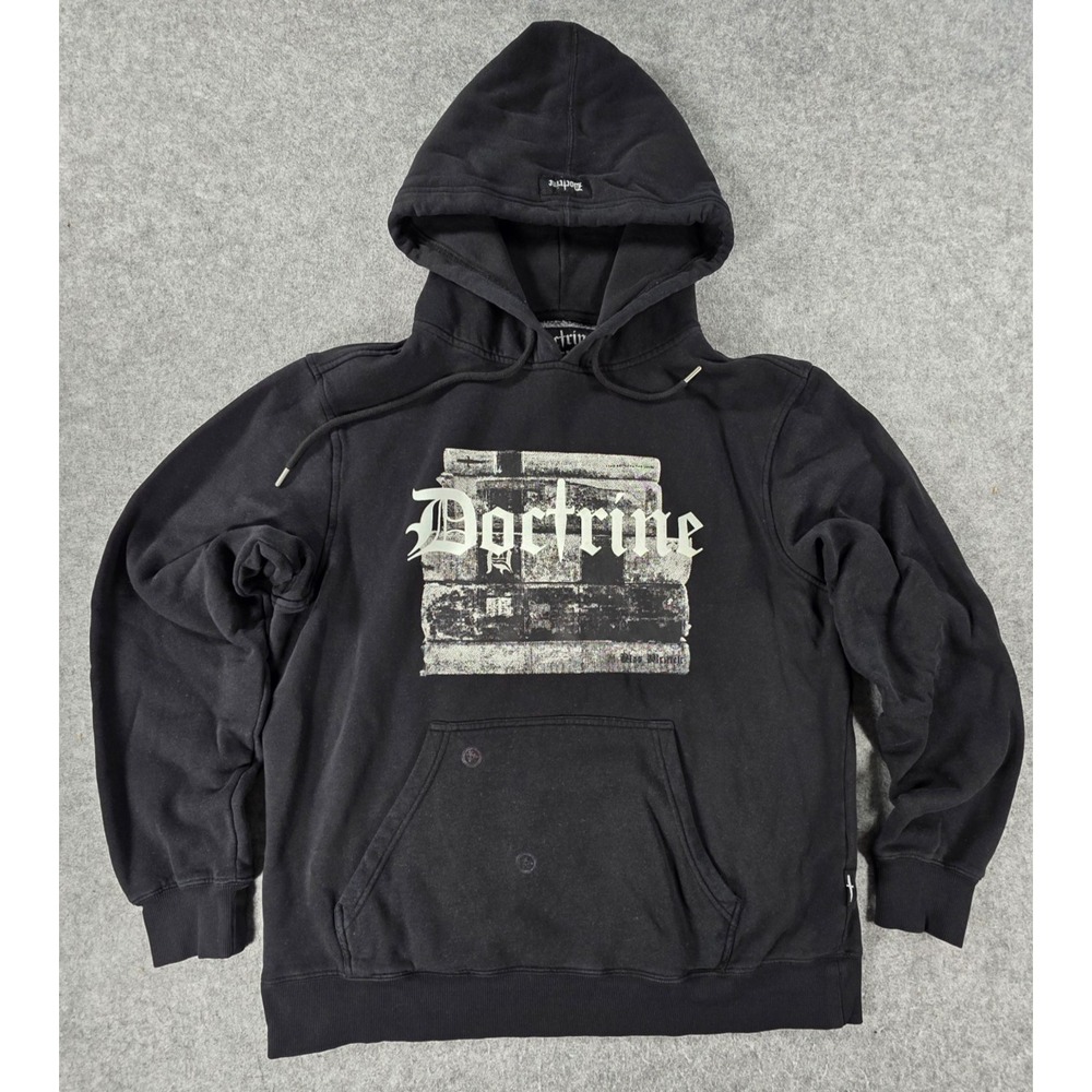 Doctrine Sweatshirt M Black Crew Gothic Pullover Streetwear Si tu veux